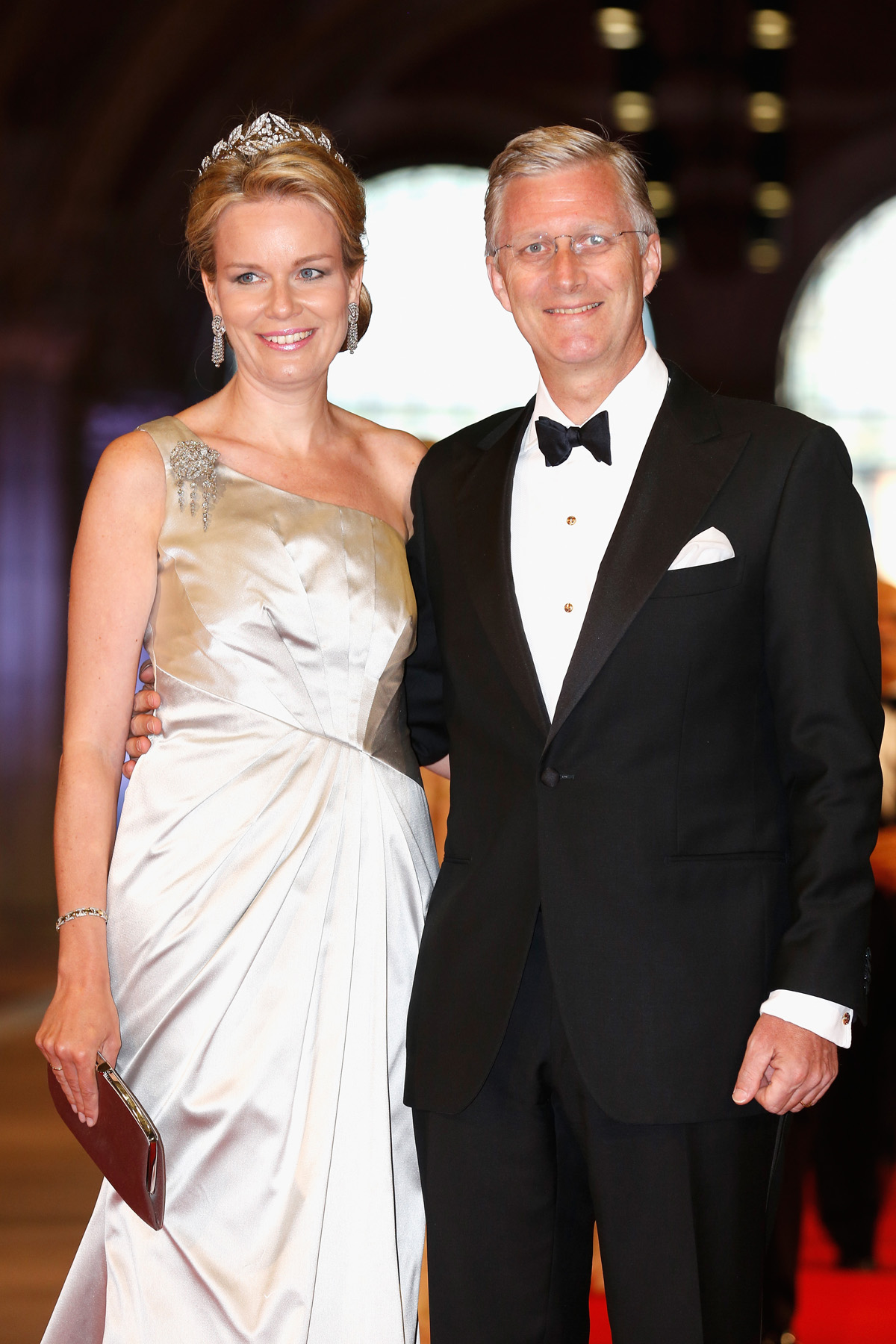 The Duke and Duchess of Brabant attend a gala dinner at the Rijksmuseum in Amsterdam on the eve of the abdication of Queen Beatrix of the Netherlands and the inauguration of her son, King Willem-Alexander, April 29, 2013 (Michel Porro/Getty Images)