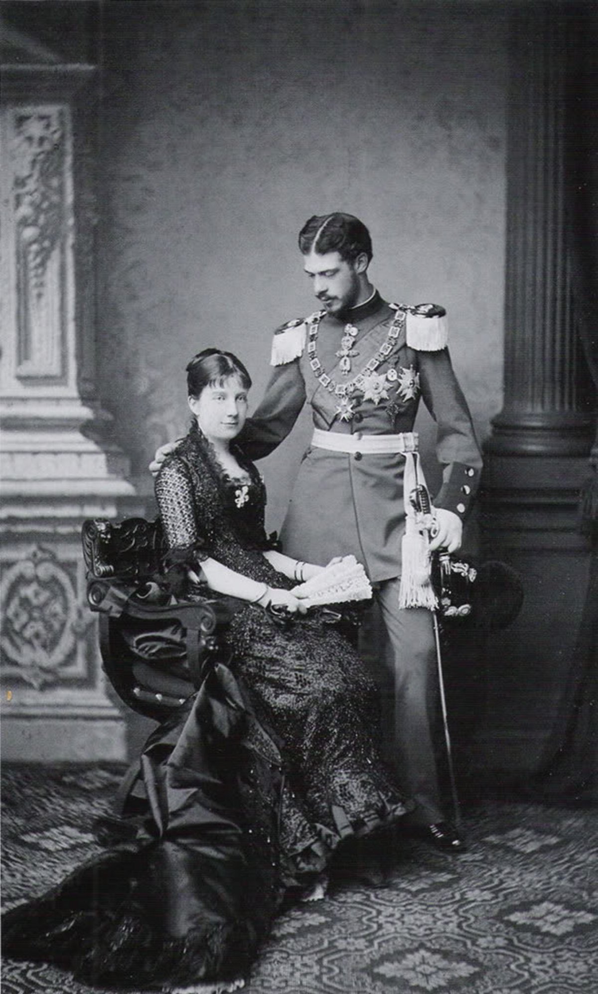 Engagement photograph of Infanta María de la Paz of Spain and Prince Ludwig Ferdinand of Bavaria, 1883 (Wikimedia Commons)