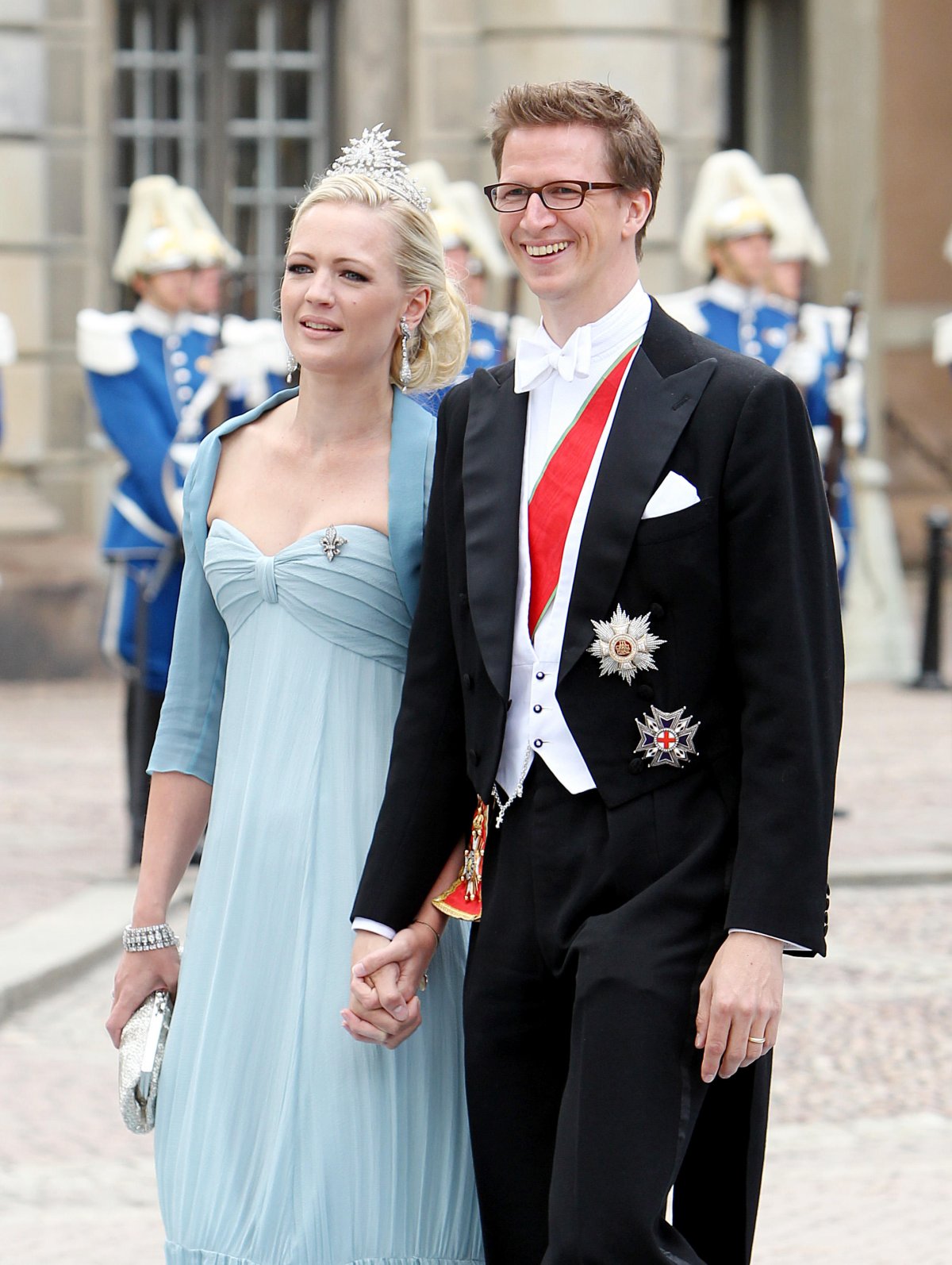Manuel and Anna of Bavaria attend the wedding of Crown Princess Victoria and Prince Daniel of Sweden in Stockholm on June 19, 2010 (Patrick van Katwijk/DPA Picture Alliance Archive/Alamy)