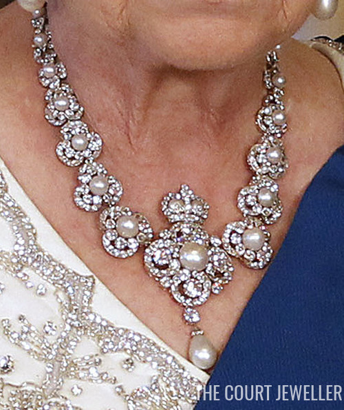 Queen Victoria's Golden Jubilee necklace, worn by Queen Elizabeth II (AFP/Getty Images)