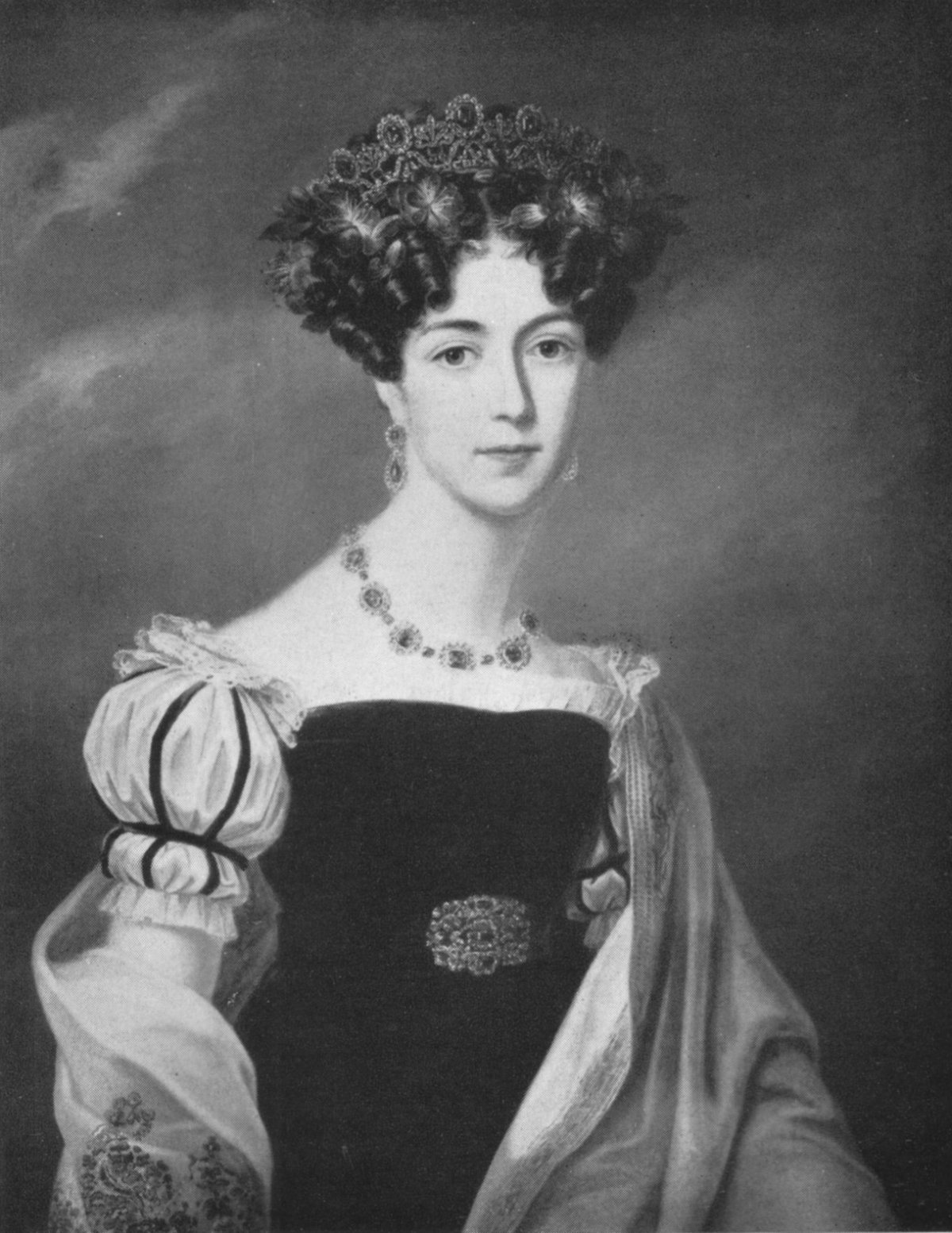 Frederic Westin's portrait of Josephine of Leuchtenberg, ca. 1825 (Drottningholm Palace)