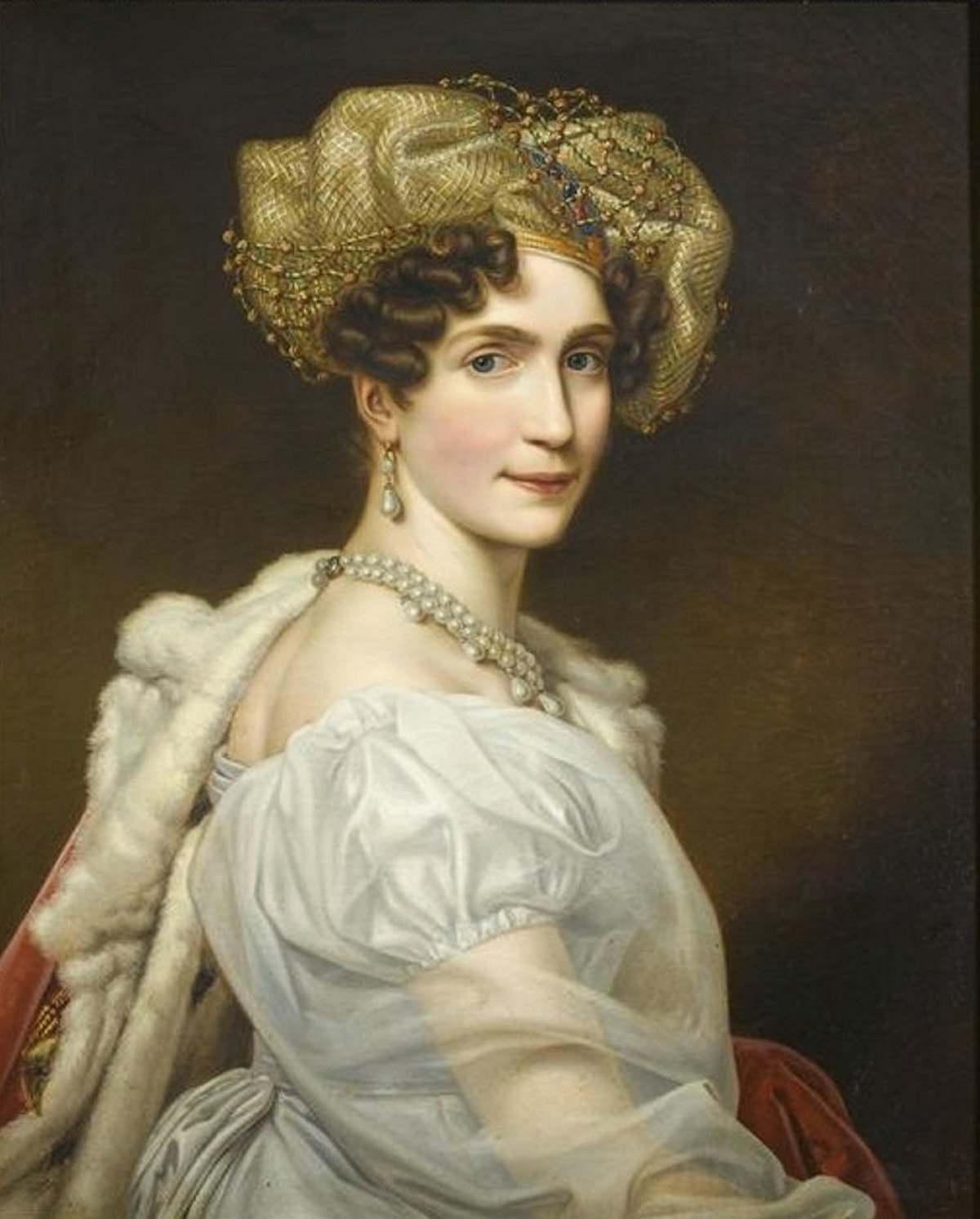 Joseph Karl Stieler's portrait of Augusta of Bavaria, Duchess of Leuchtenberg, ca. 1820 (Château de Malmaison)