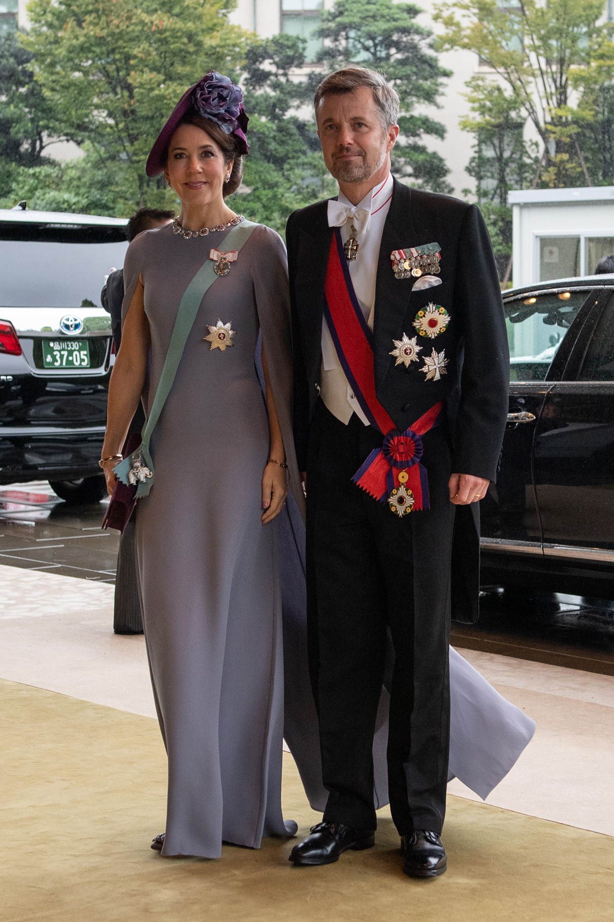 The Crown Prince and Crown Princess of Denmark attend the enthronement ceremony of Emperor Naruhito of Japan in Tokyo on October 22, 2019 (Carl Court/Getty Images)