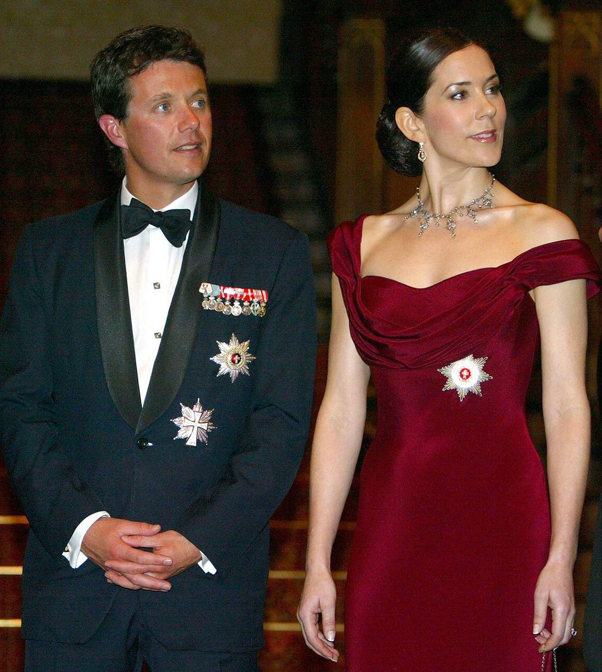 Crown Prince Frederik and Crown Princess Mary attend a dinner at Government House in Sydney, Australia on March 3, 2005 (Associated Press/Alamy)
