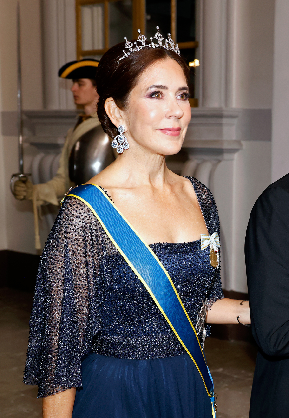 Crown Princess Mary of Denmark attends a gala banquet celebrating King Carl XVI Gustaf of Sweden's Golden Jubilee in Stockholm on September 15, 2023 (Michael Campanella/Getty Images)