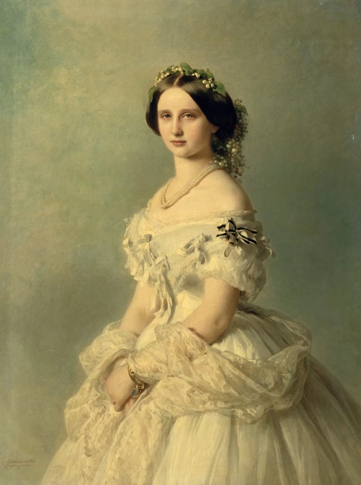 Franz Xaver Winterhalter's portrait of Grand Duchess Louise of Baden, ca. 1856 (Wikimedia Commons)