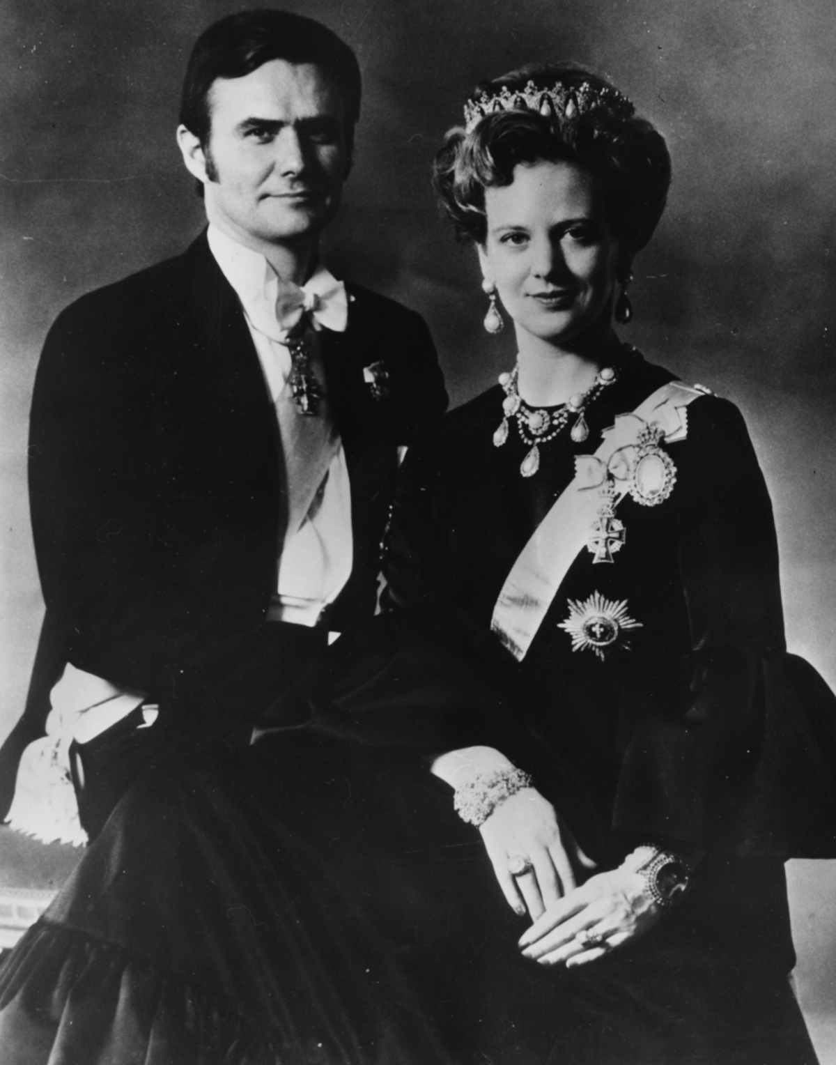 Portrait of Queen Margrethe II and Prince Henrik of Denmark, ca. March 1972 (Keystone/Hulton Archive/Getty Images)