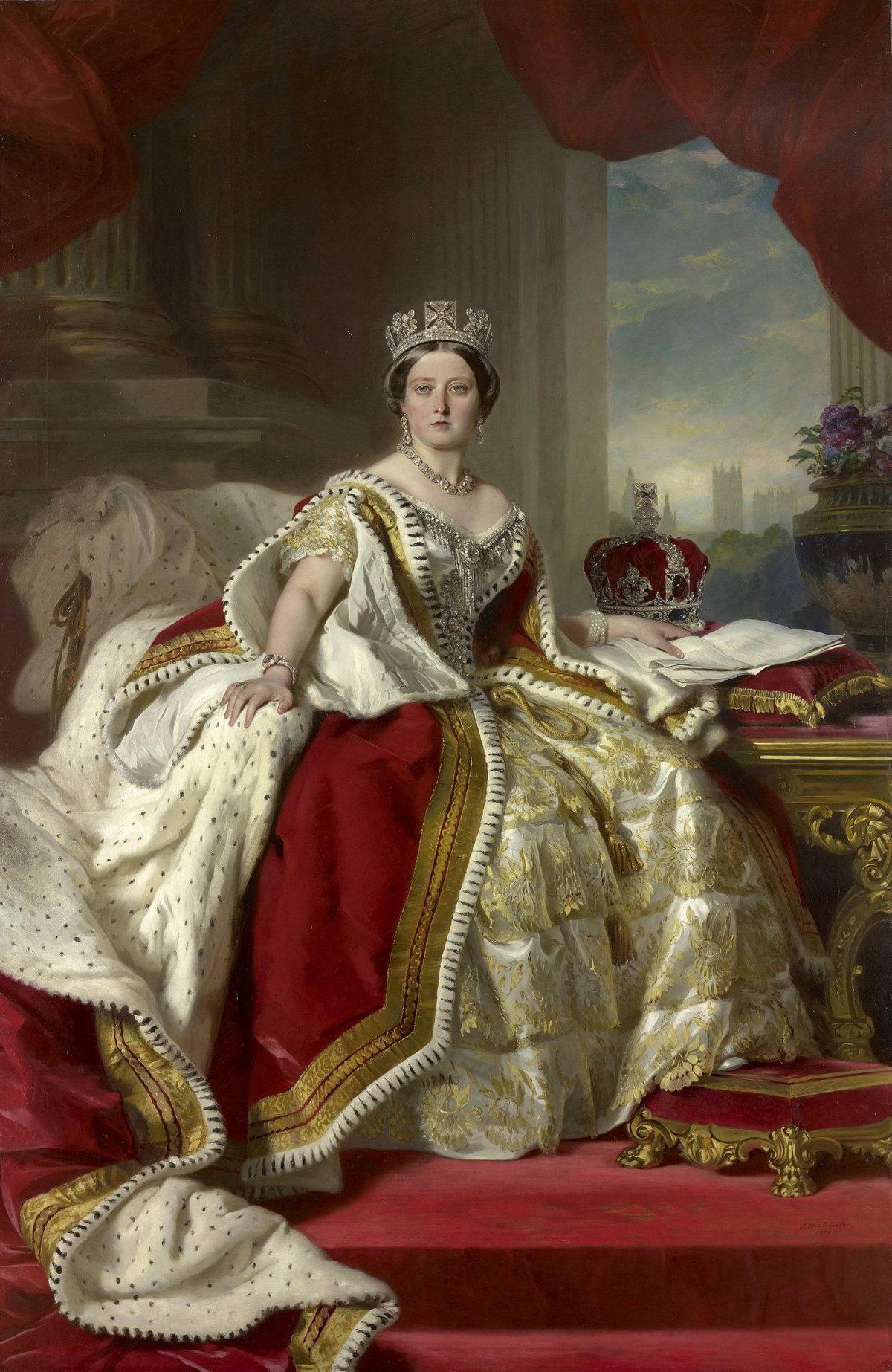 Franz Xaver Winterhalter's state portrait of Queen Victoria, 1859 (Royal Collection Trust)