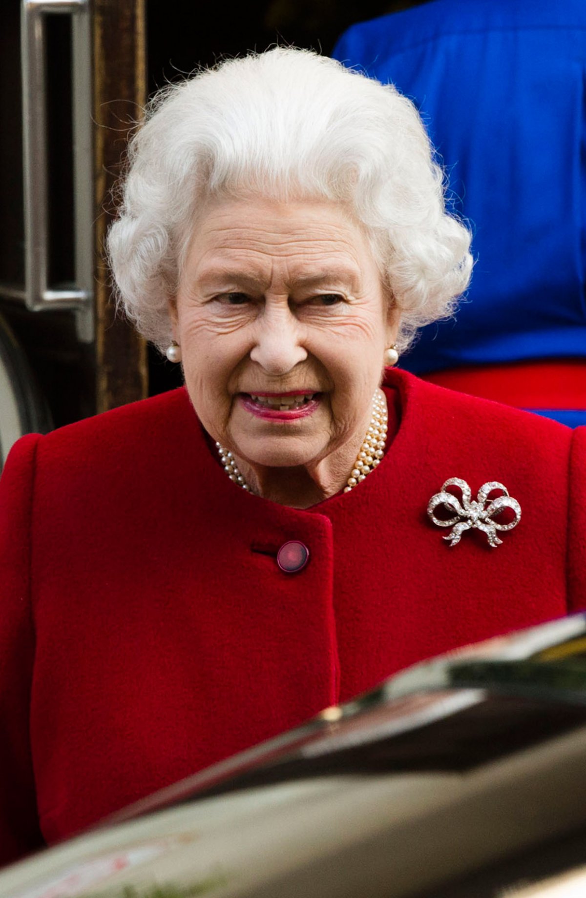 Queen Elizabeth II leaves King Edward II Hospital on March 4, 2013 (Warrick Page/Getty Images)