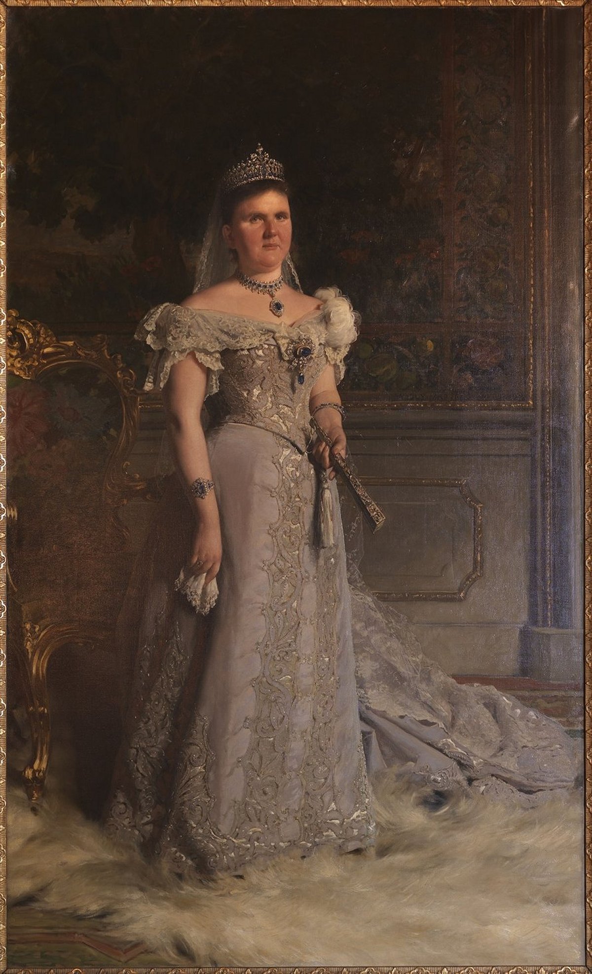 Queen Emma of the Netherlands, painted by Willem Johannes Martens ca. 1899 (Het Loo Palace)