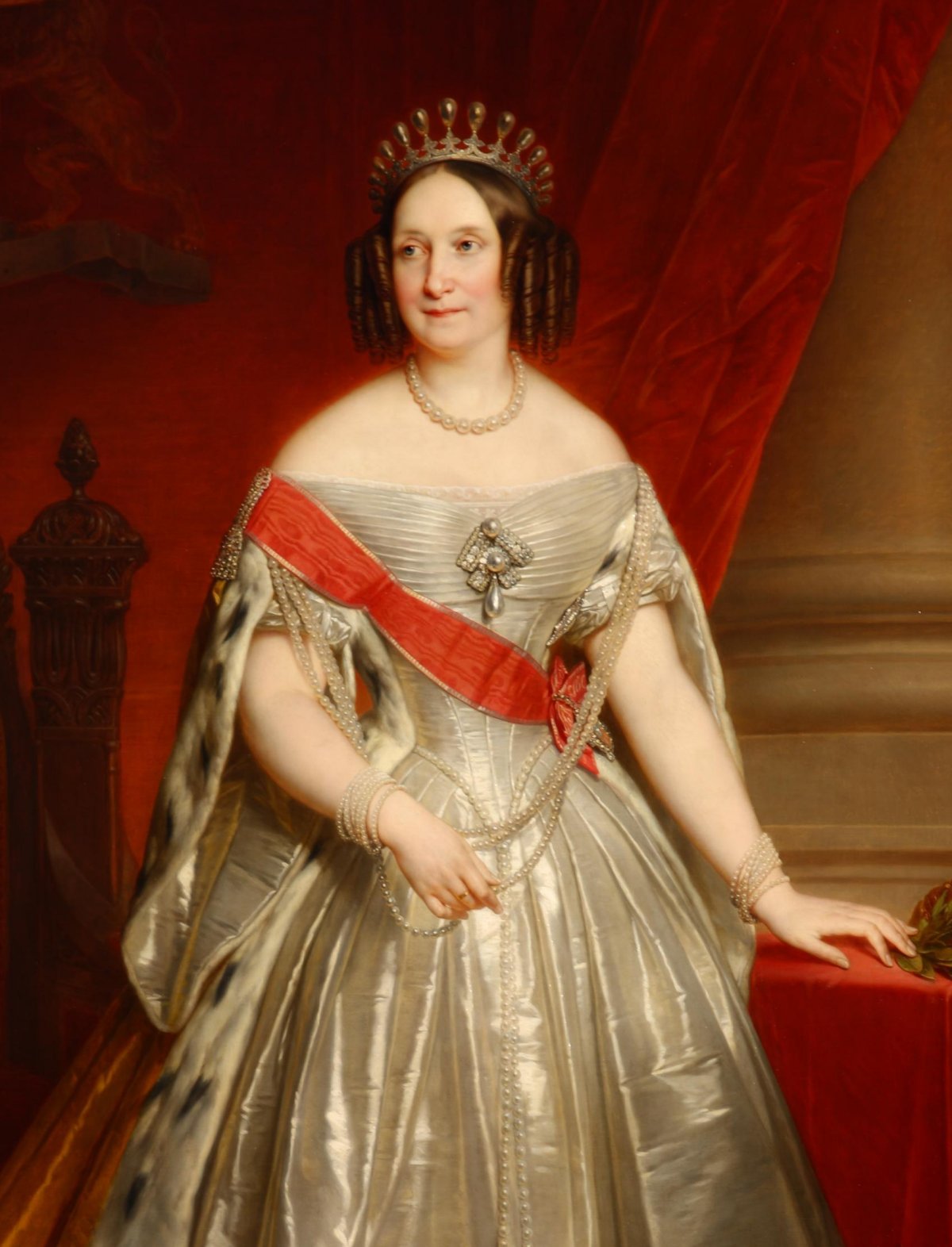 State portrait of Queen Anna of the Netherlands by Nicaise de Keyser, 1849 (Hermitage Amsterdam)