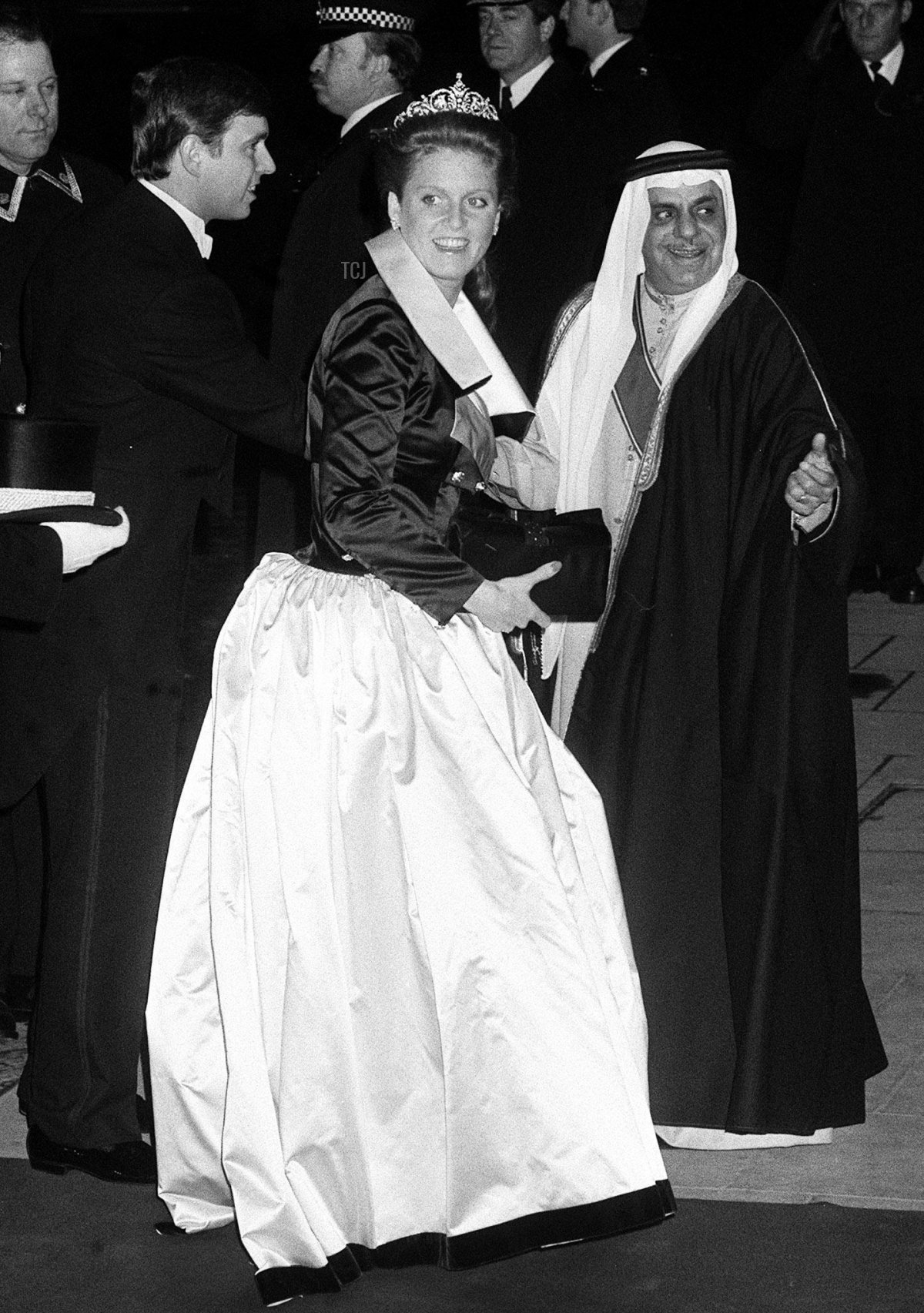 The Duke and Duchess of York attend a banquet given by King Fahd of Saudi Arabia at Claridge's in London, March 1987 (PA Images/Alamy)
