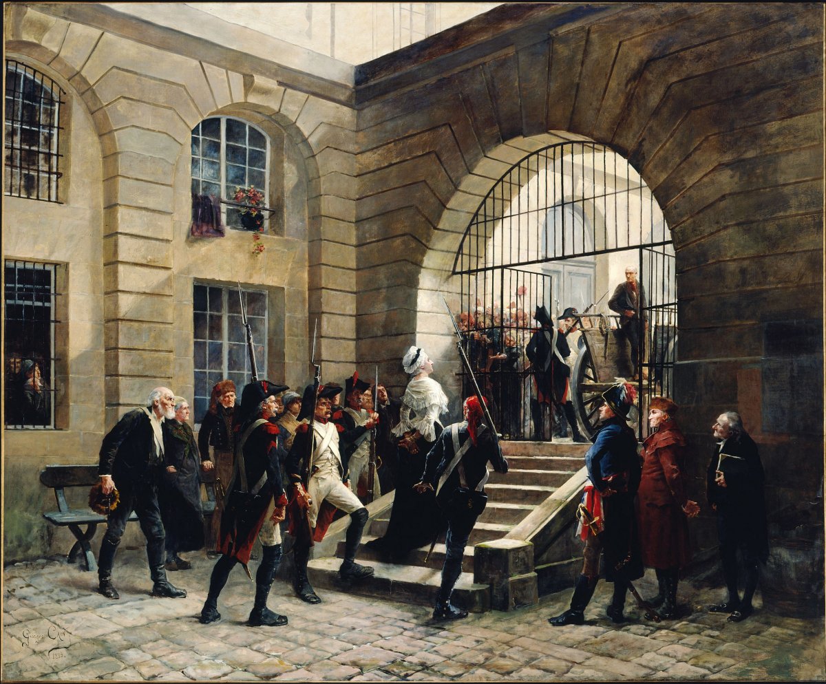 Georges Cain's Marie Antoinette leaving the Conciergerie, October 16, 1793, ca. 1885 (Musée Carnavalet)