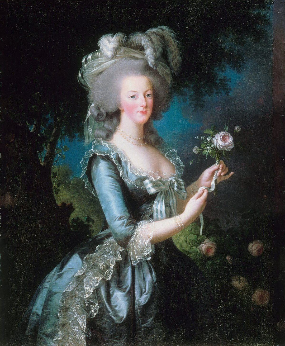 Élisabeth Louise Vigée Le Brun's Marie Antoinette with a Rose, ca. 1783 (Palace of Versailles)
