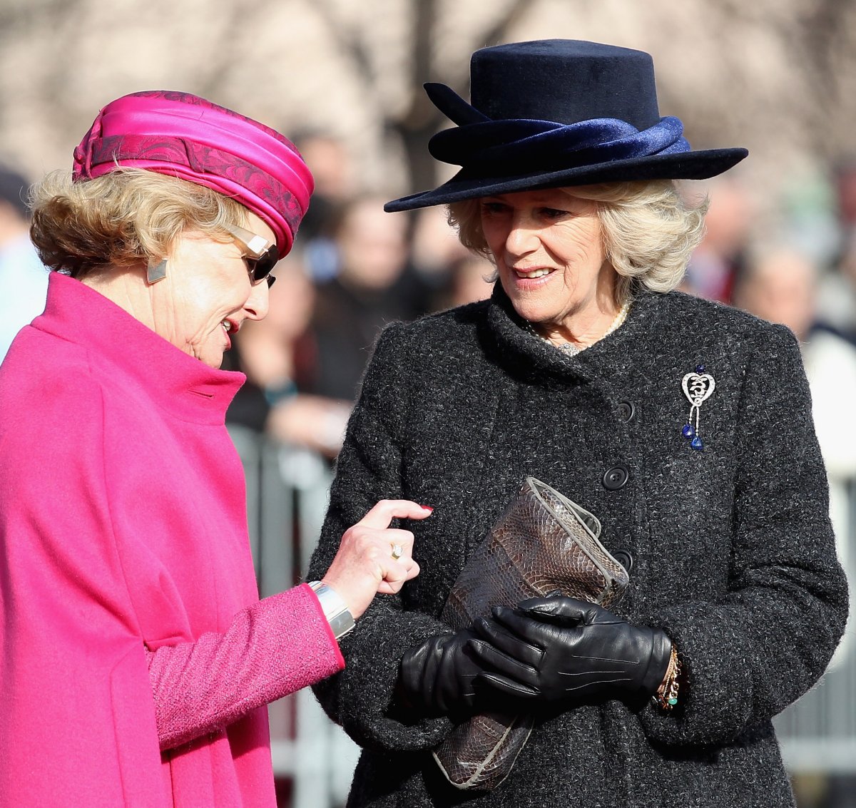 Queen Sonja of Norway and the Duchess of Cornwall are pictured in Oslo on March 20, 2012 (Chris Jackson/Getty Images)