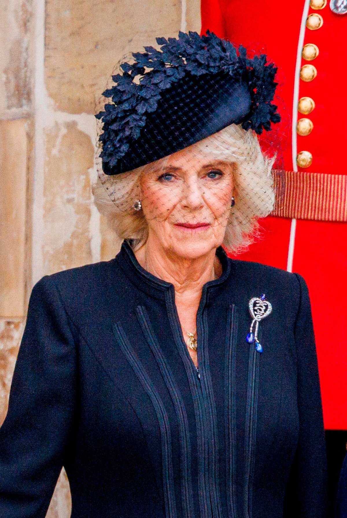 Queen Camilla attends the state funeral for Queen Elizabeth II at Westminster Abbey in London on September 19, 2022 (Patrick van Katwijk/DPA Picture Alliance/Alamy)