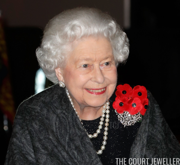 The Queen wears the brooch for the Festival of Remembrance, 2018 (Chris Jackson/Getty Images)