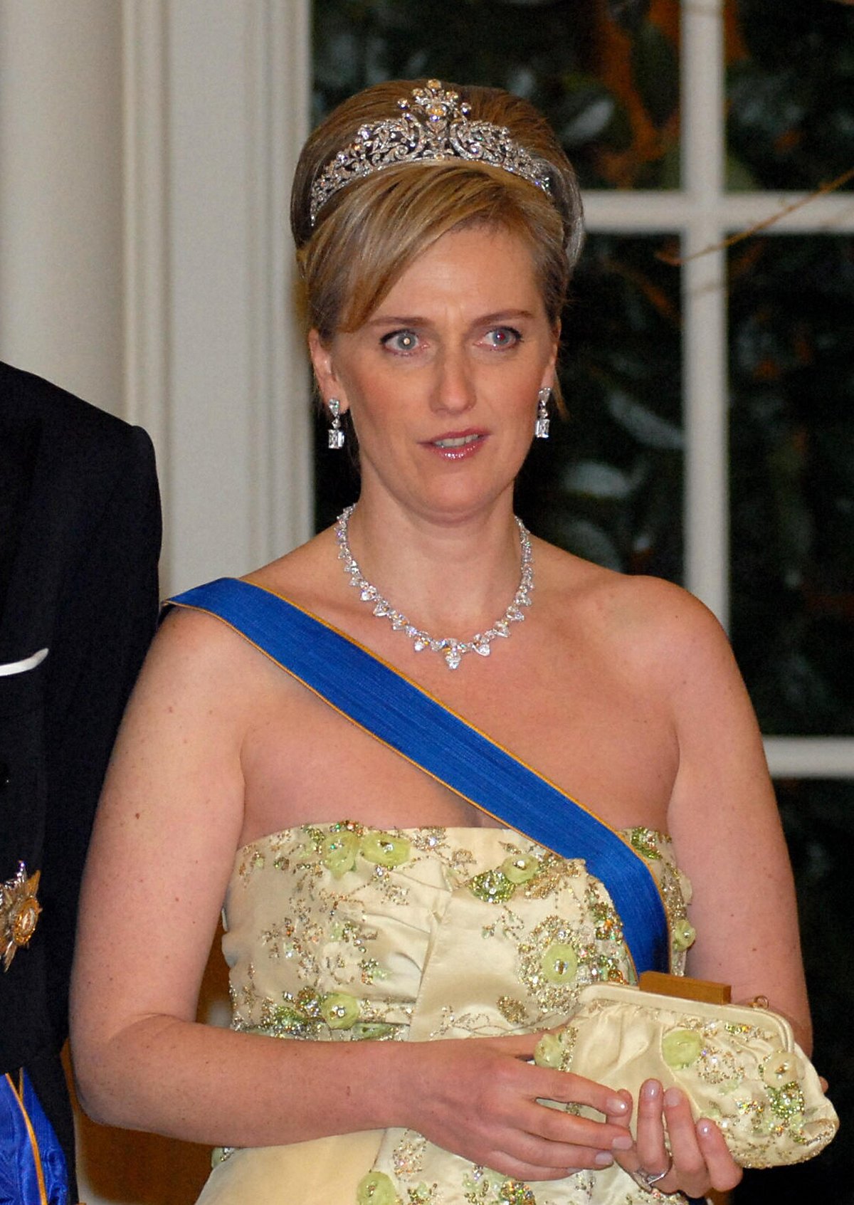 Princess Astrid of Belgium attends a state banquet for the Grand Duke and Grand Duchess of Luxembourg at the Royal Palace in Brussels on March 20, 2007 (JACQUES COLLET/AFP via Getty Images)