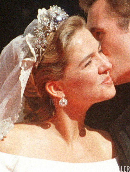 Infanta Cristina wears the earrings, 1997 (Dominique Faget/AFP/Getty Images)