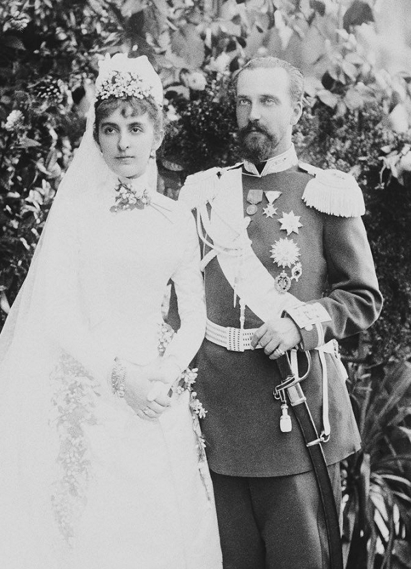 Wedding of Princess Anastasia of Montenegro and George Maximilianovich, 6th Duke of Leuchtenberg, 1889 (Wikimedia Commons)