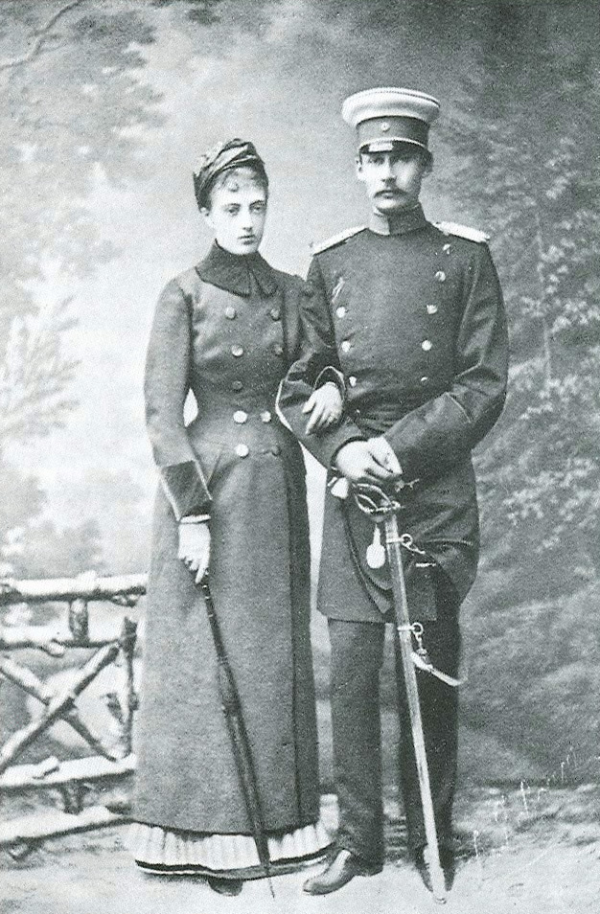 Grand Duchess Anastasia Mikhailovna and Grand Duke Friedrich Franz III of Mecklenburg-Schwerin, ca. 1880 (Wikimedia Commons)