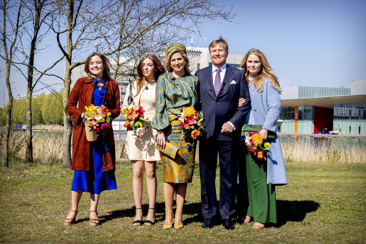 The Dutch royal family on King's Day, 2021
