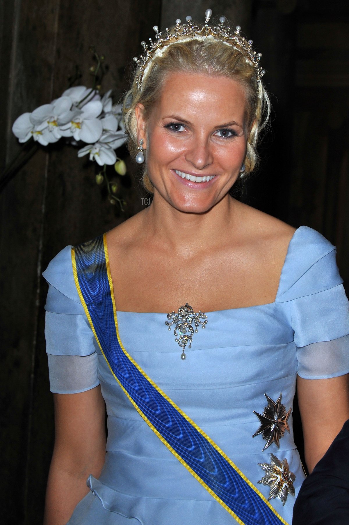 Crown Princess Mette-Marit at the Swedish royal wedding, 2010
