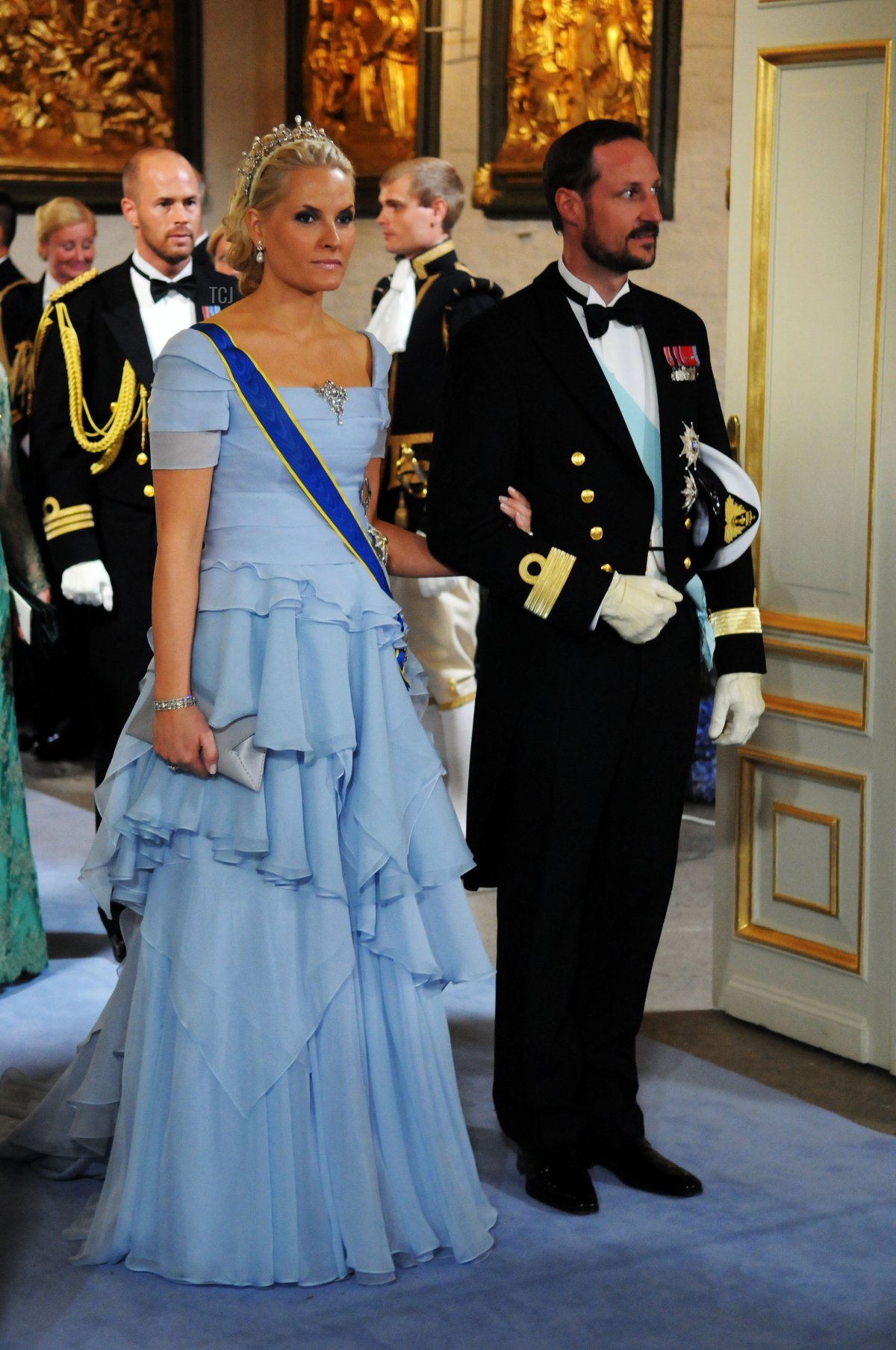 Crown Princess Mette-Marit at the Swedish royal wedding, 2010