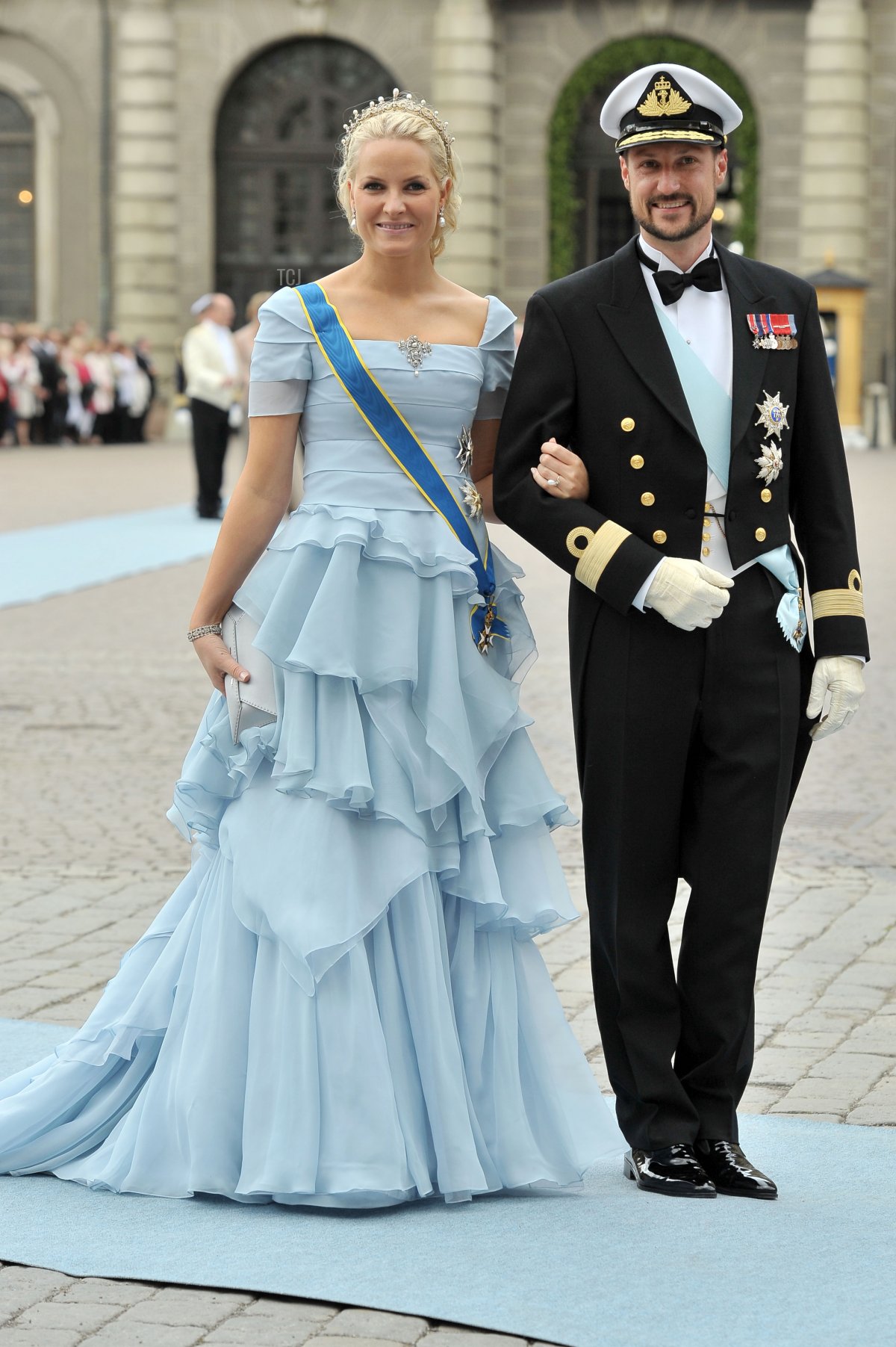 Crown Princess Mette-Marit at the Swedish royal wedding, 2010