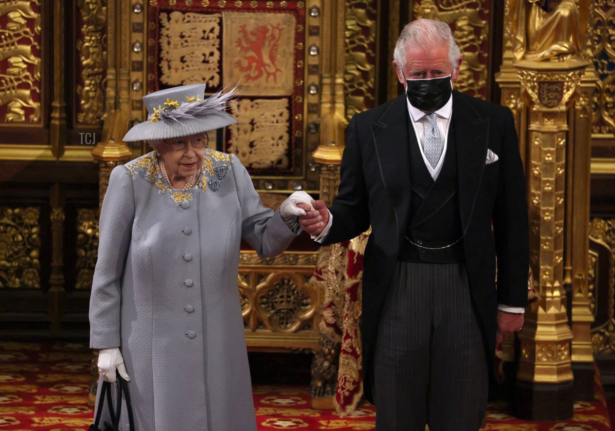 Queen Elizabeth II at the State Opening of Parliament, May 2021
