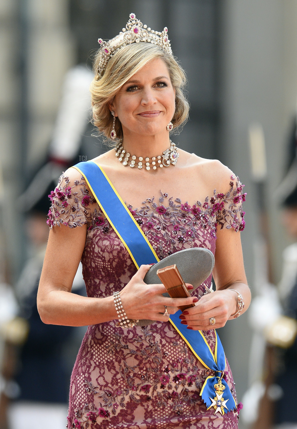 Queen Maxima wears the Mellerio Ruby Parure Tiara, June 2015