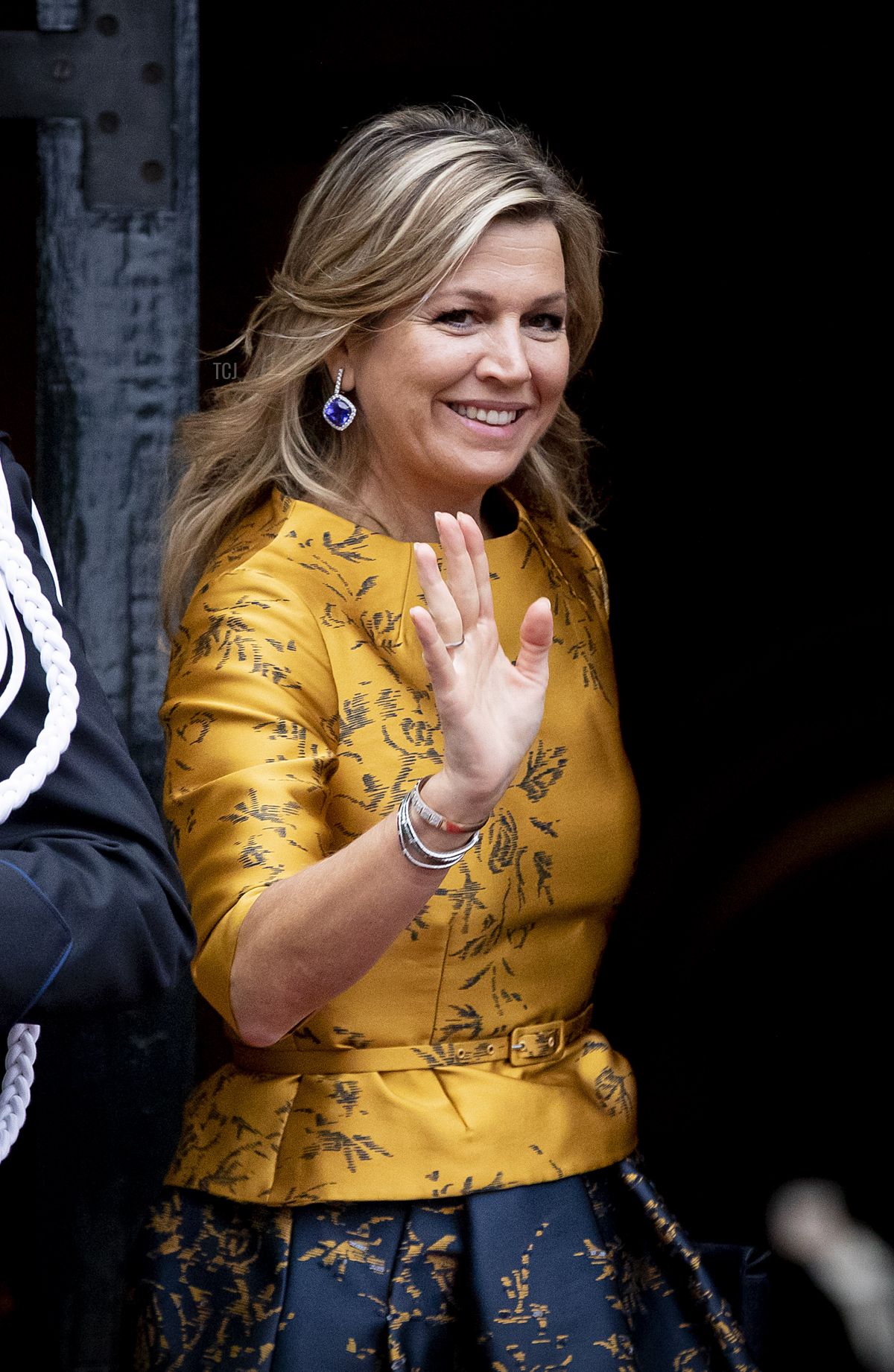 Queen Maxima of The Netherlands arrives at the Royal Palace for the new year reception for the Diplomatic Corps on January 15, 2020 in Amsterdam