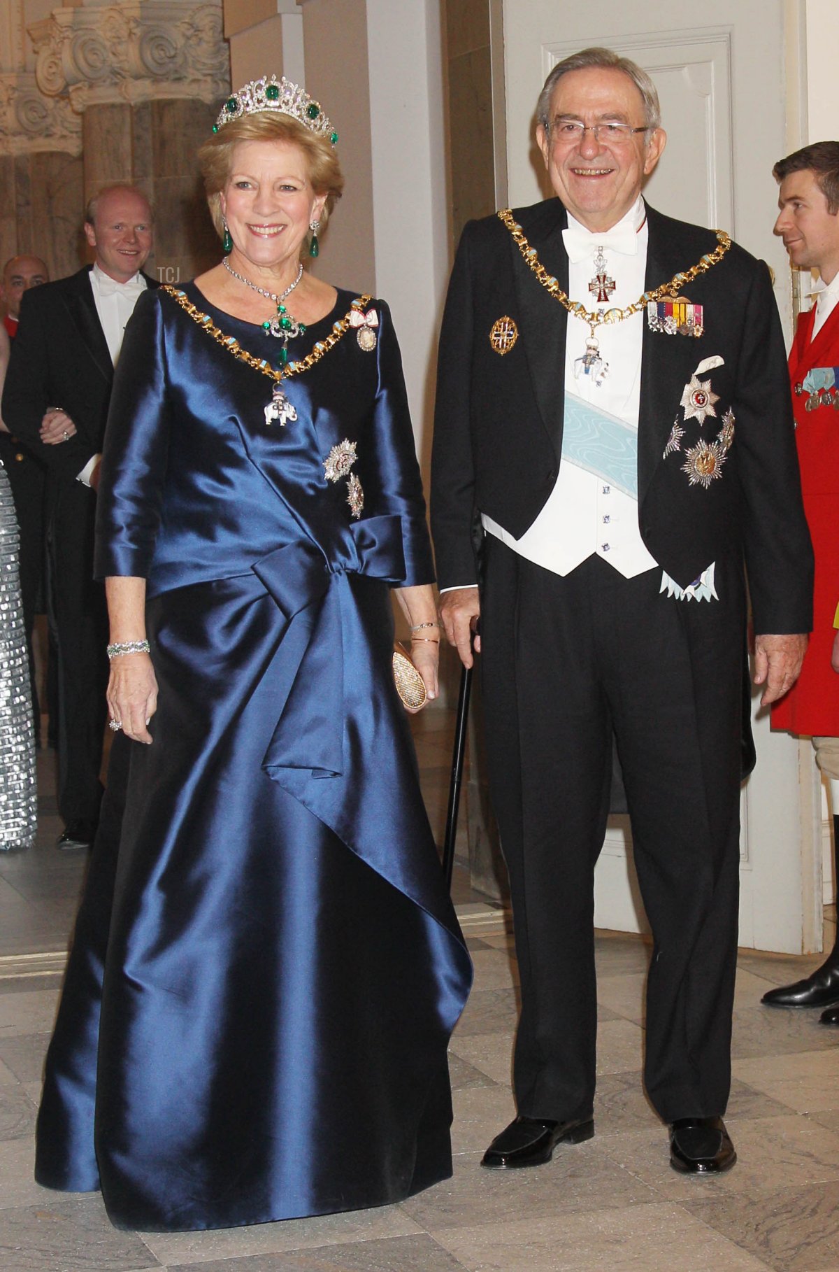 Anne-Marie of Greece attends a Gala Dinner to celebrate Queen Margrethe II of Denmark's 40 years on the throne at Christiansborg Palace Chapel on January 15, 2012