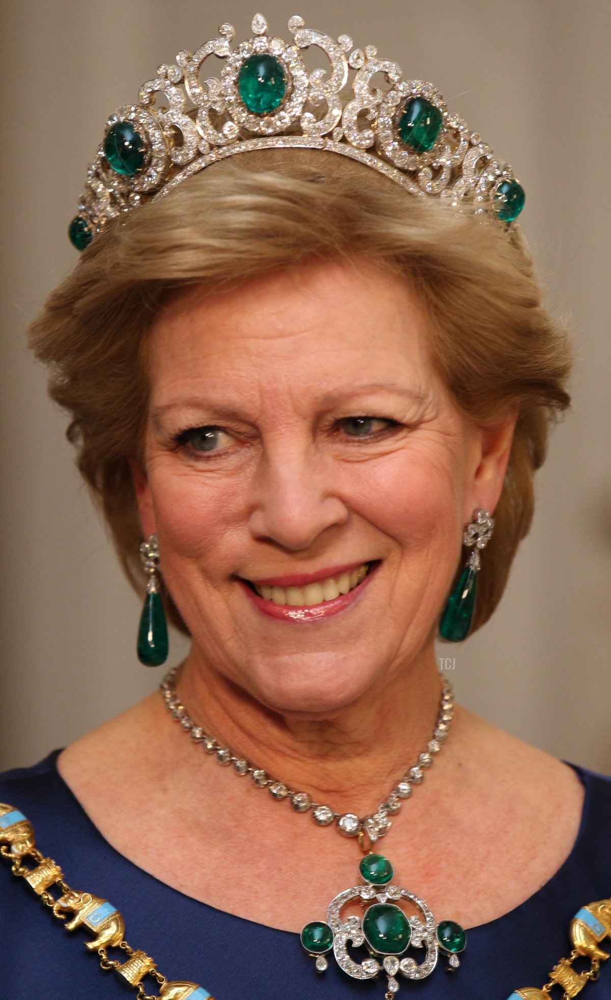 Anne-Marie of Greece attends a Gala Dinner to celebrate Queen Margrethe II of Denmark's 40 years on the throne at Christiansborg Palace Chapel on January 15, 2012
