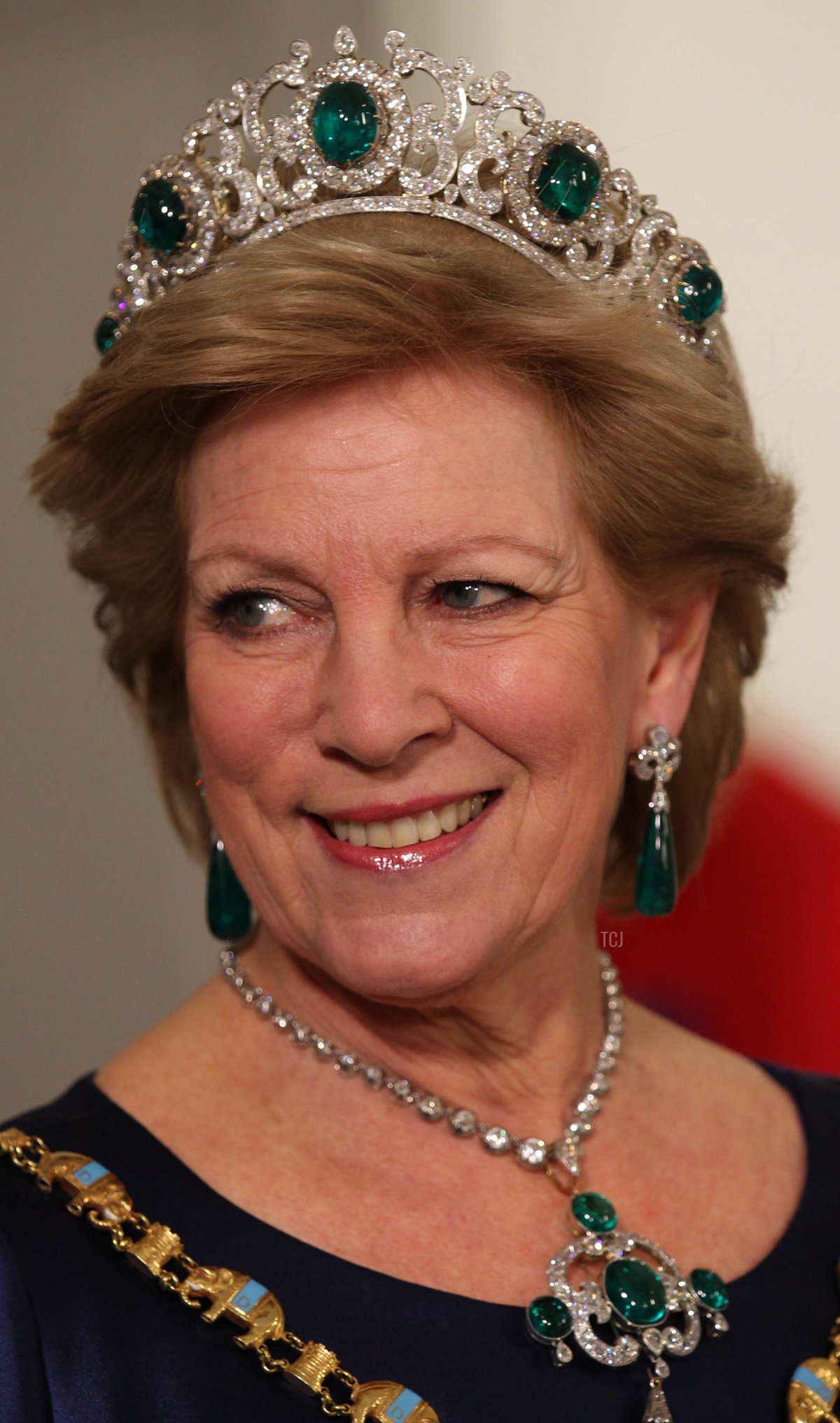 Anne-Marie of Greece attends a Gala Dinner to celebrate Queen Margrethe II of Denmark's 40 years on the throne at Christiansborg Palace Chapel on January 15, 2012