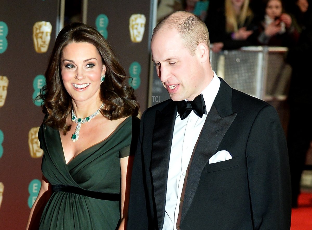 Prince William, Duke of Cambridge and Catherine, Duchess of Cambridge attend the EE British Academy Film Awards (BAFTA) held at Royal Albert Hall on February 18, 2018 in London, England