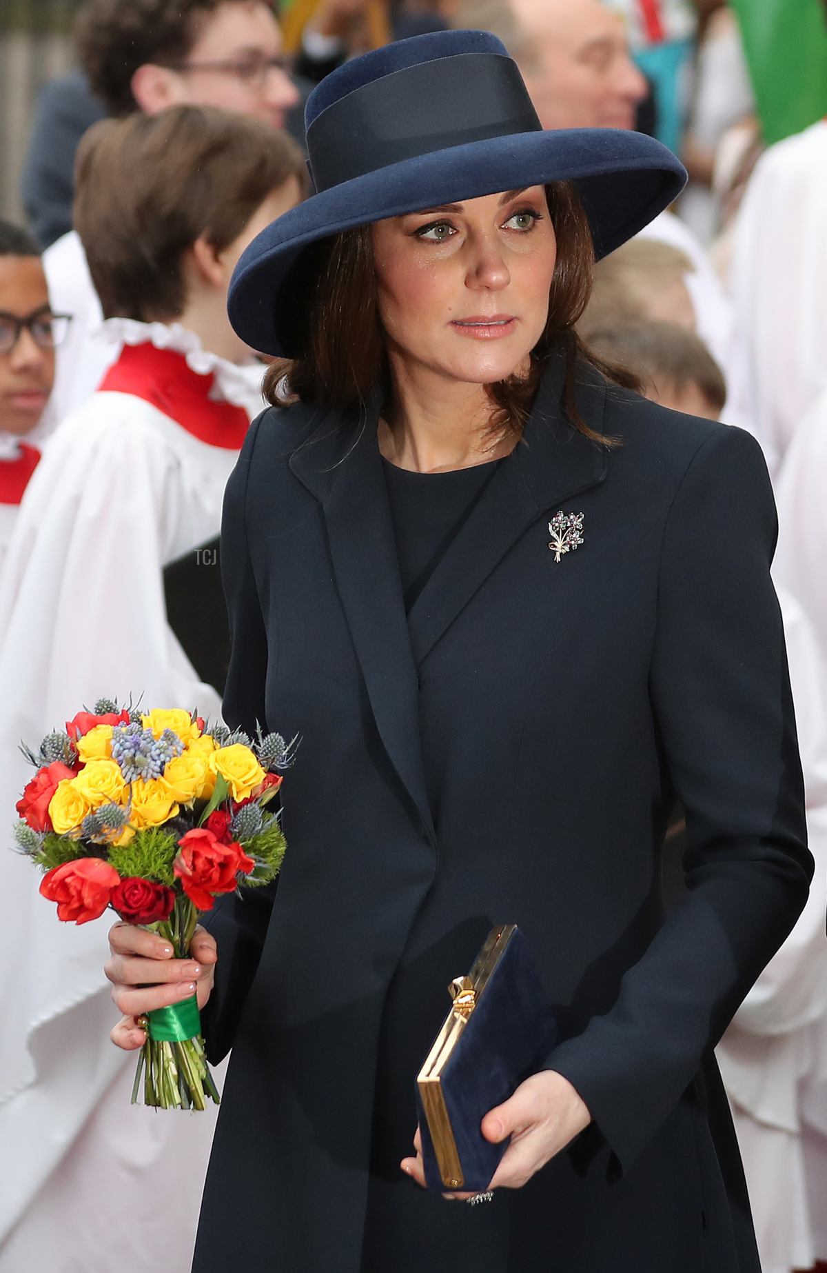 Britain's Catherine, Duchess of Cambridge, leaves after attending a Commonwealth Day Service at Westminster Abbey in central London, on March 12, 2018