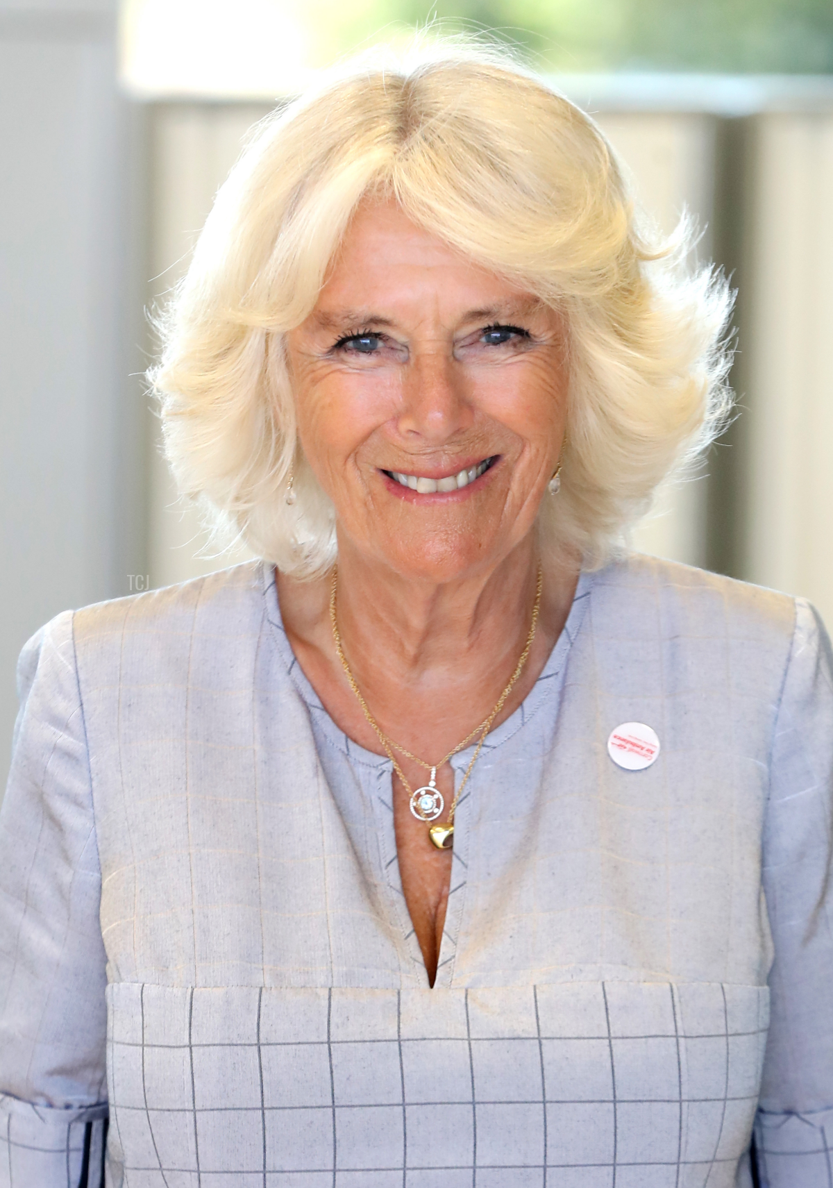 Camilla, Duchess of Cornwall during a visit to the Cornwall Air Ambulance Trust to launch the new "Duchess of Cornwall" helicopter, which marks her tenth year as Patron on July 20, 2020 in Newquay, England