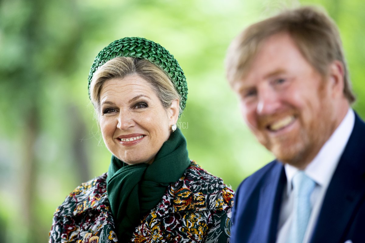 King Willem-Alexander of The Netherlands and Queen Maxima of The Netherlands visit the Passiespelen in open air theater De Doolhof during their region visit to North-Limburg on May 27, 2021 in Venlo, Netherlands