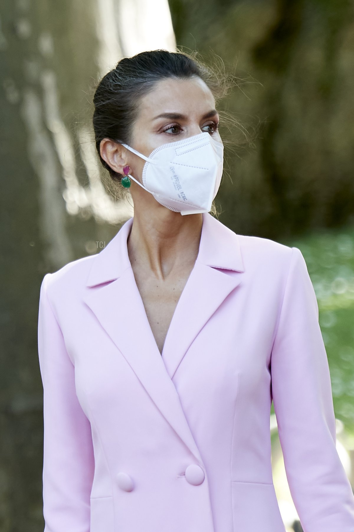 Queen Letizia of Spain attends Armed Forces day on May 29, 2021 in Madrid
