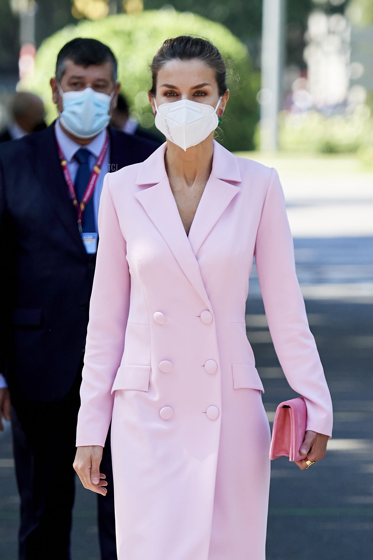 Queen Letizia of Spain attends Armed Forces day on May 29, 2021 in Madrid