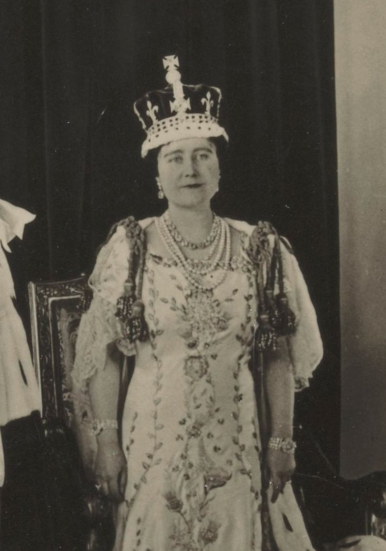 Queen Elizabeth at her coronation, 1937