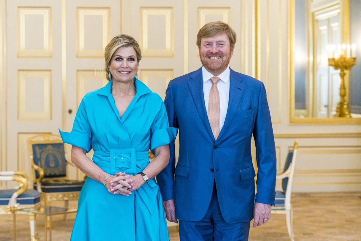 King Willem-Alexander and Queen Maxima at the presentation of the Appeltjes van Oranje prize at Noordeinde Palace in The Hague on June 1, 2021