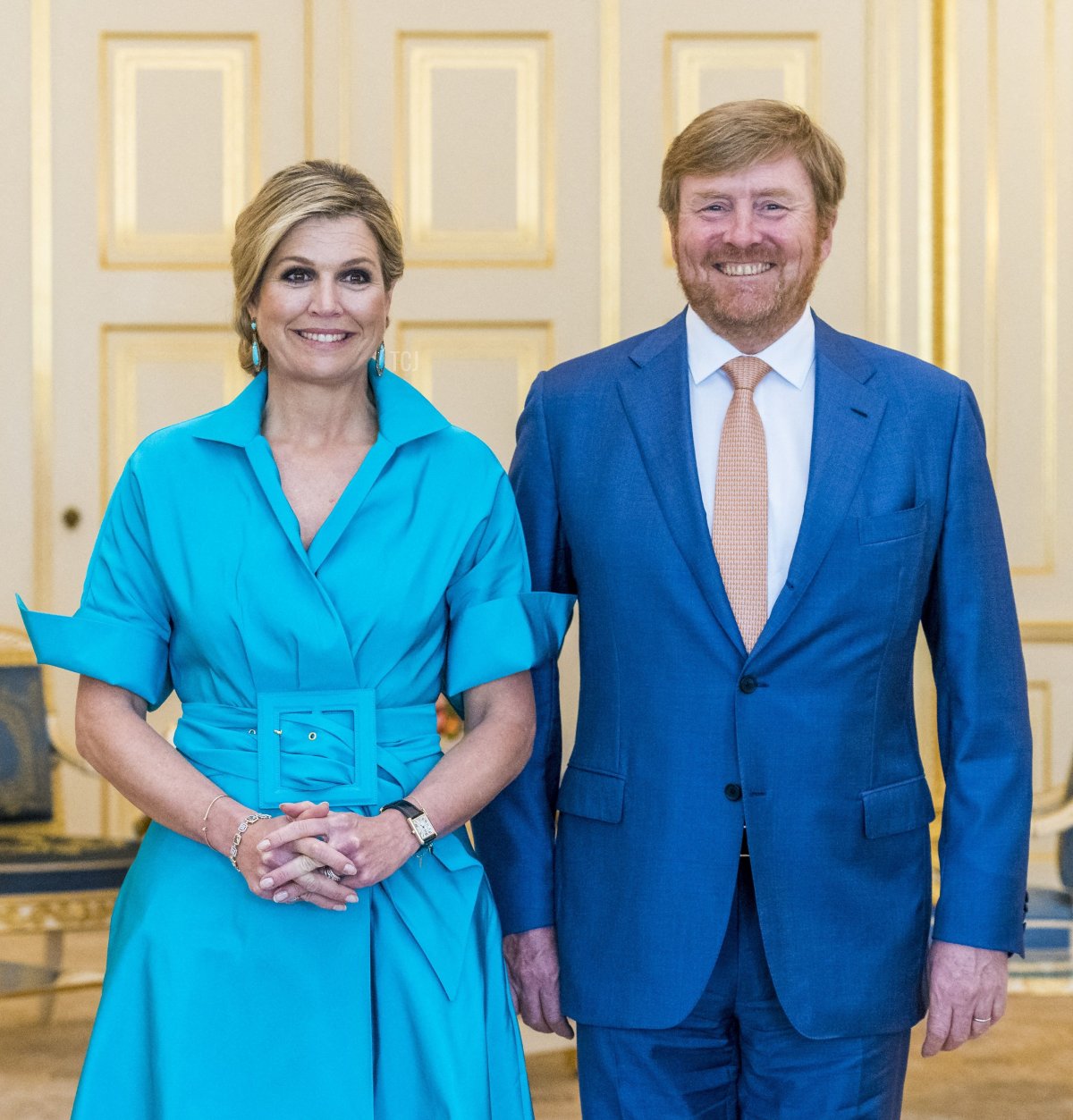 King Willem-Alexander and Queen Maxima at the presentation of the Appeltjes van Oranje prize at Noordeinde Palace in The Hague on June 1, 2021