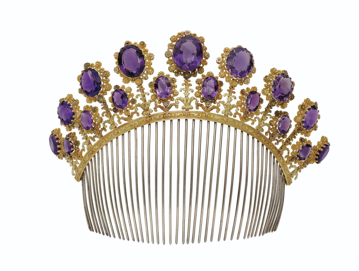 Antique Suite of Amethyst Jewelry