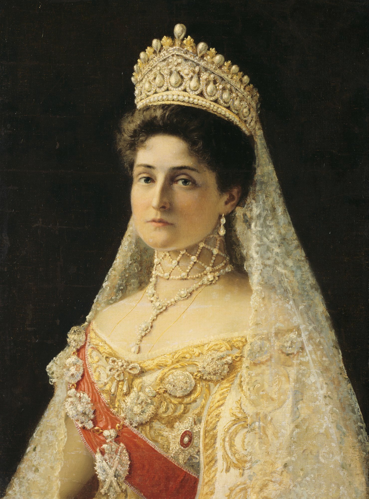 Portrait of Empress Alexandra Feodorovna by an unknown artist, ca. 1906-07