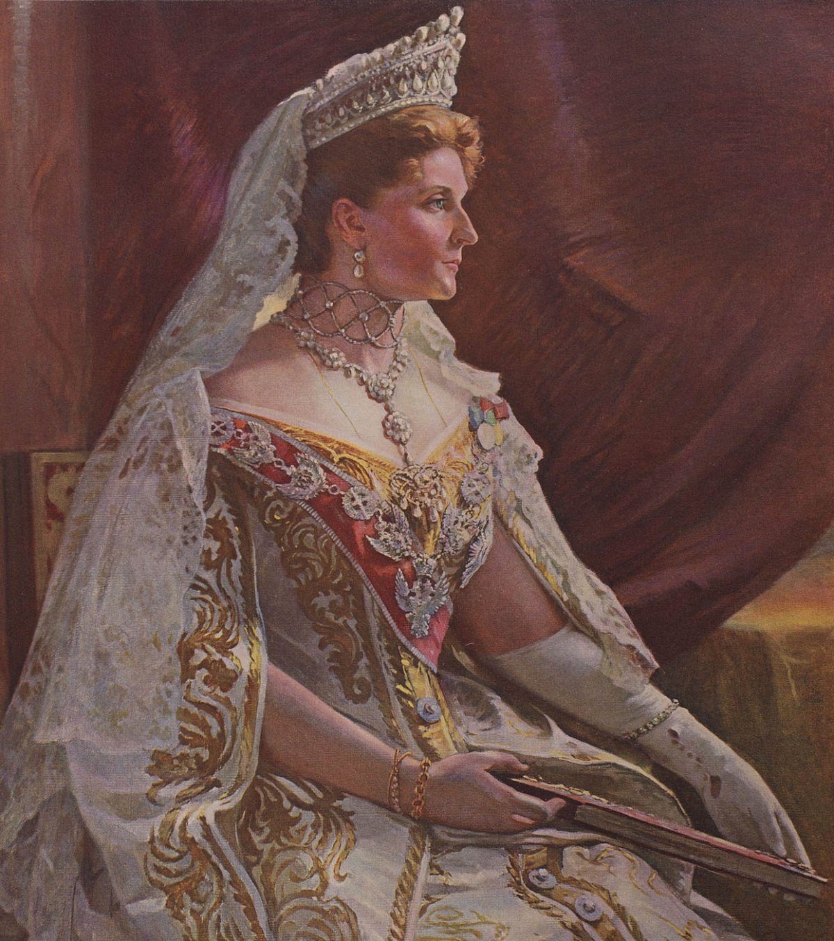 Portrait of Alexandra Feodorovna, based on a photograph, made after 1908