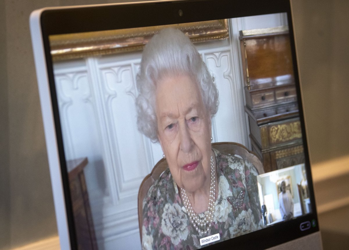 The Queen holds virtual Audiences with incoming Ambassadors via video link from Windsor Castle to Buckingham Palace, June 2021