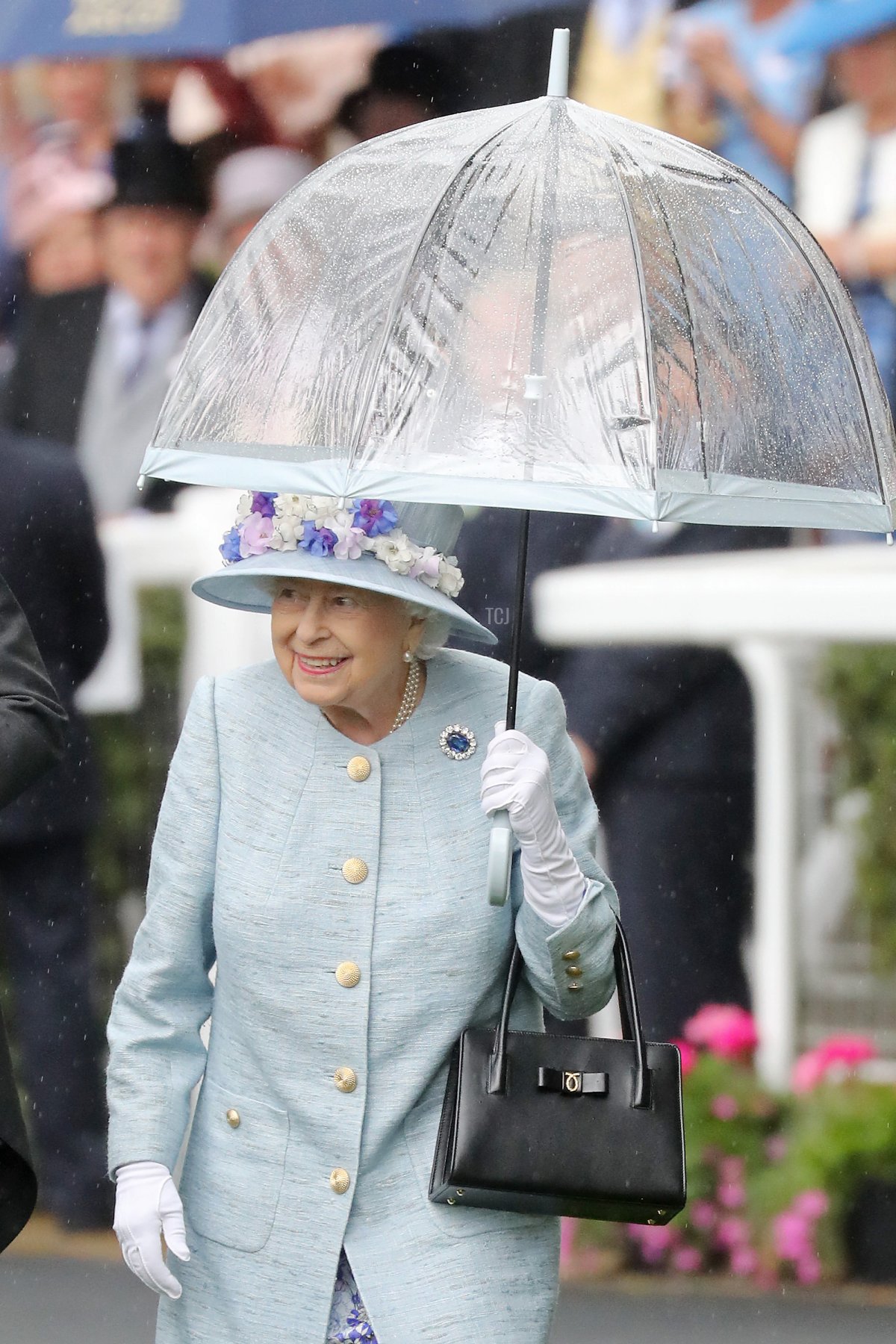 Queen Elizabeth II arrives on day two of Royal Ascot at Ascot Racecourse on June 19, 2019 in Ascot, England