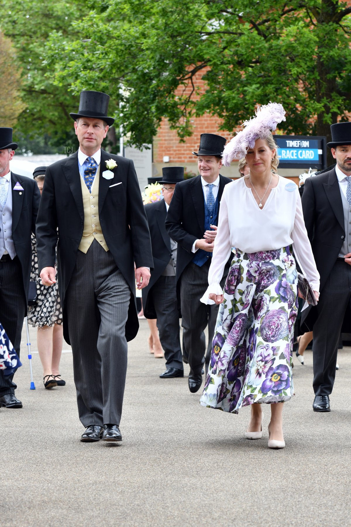 Prince Edward, Earl of Wessex and Sophie, Countess of Wessex arrive at Royal Ascot 2021 at Ascot Racecourse on June 16, 2021 in Ascot, England